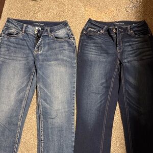 2 Pairs Maurices Women's Blue Jean Capris